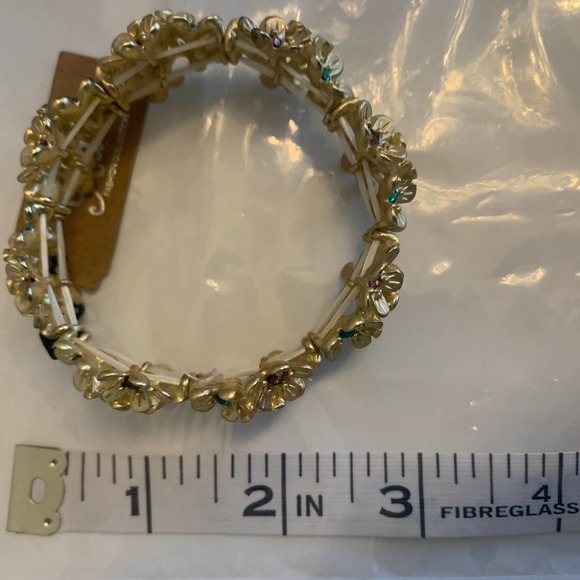 Rain floral gold & multi-colored bracelet NWT - Picture 5 of 5